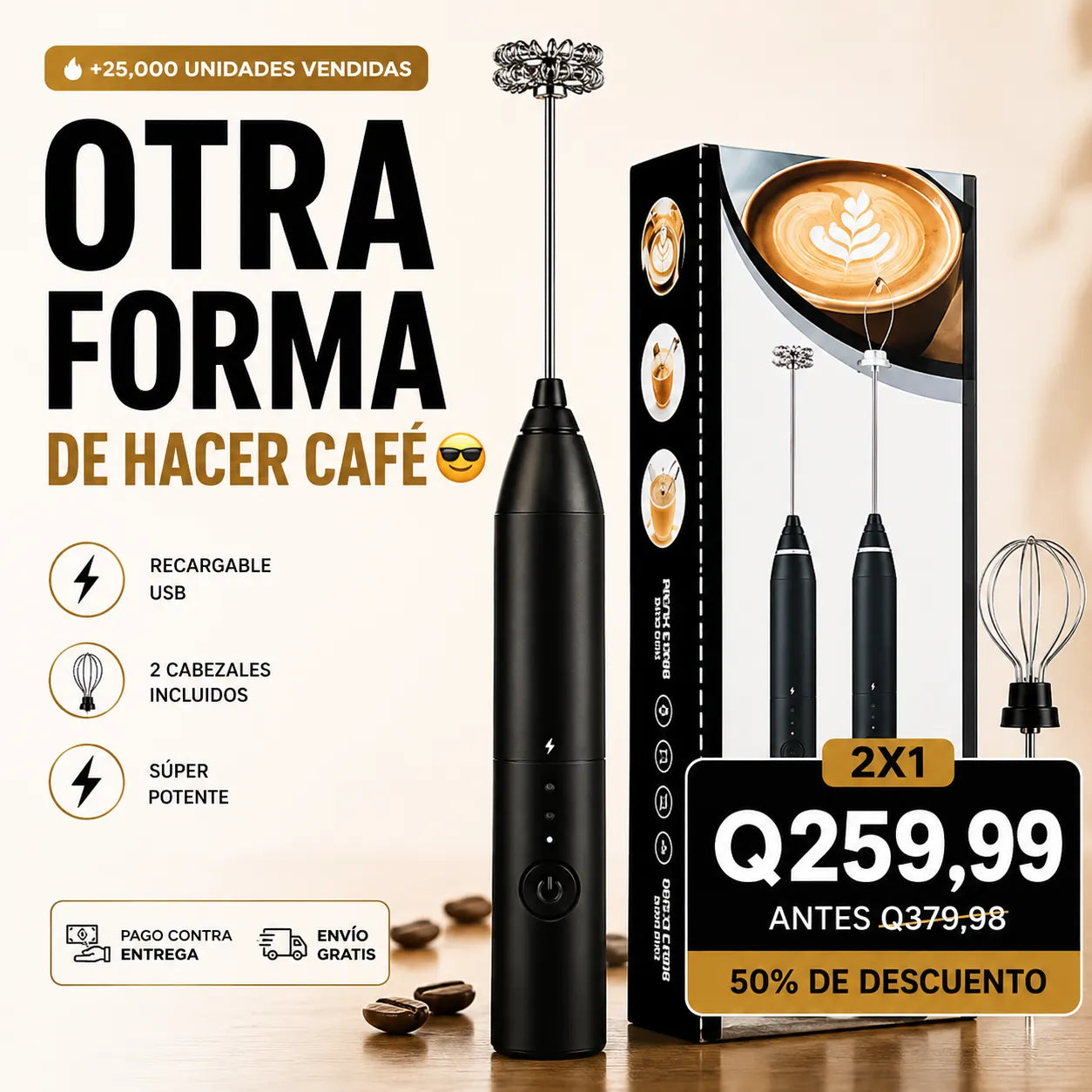 2X1 OFERTA ESPECIAL | ESPUMADOR VIRAL