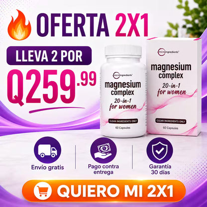 Oferta 2X1 | Magnesio 20 en 1 Para Mujeres