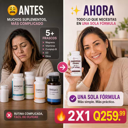 Oferta 2X1 | Magnesio 20 en 1 Para Mujeres