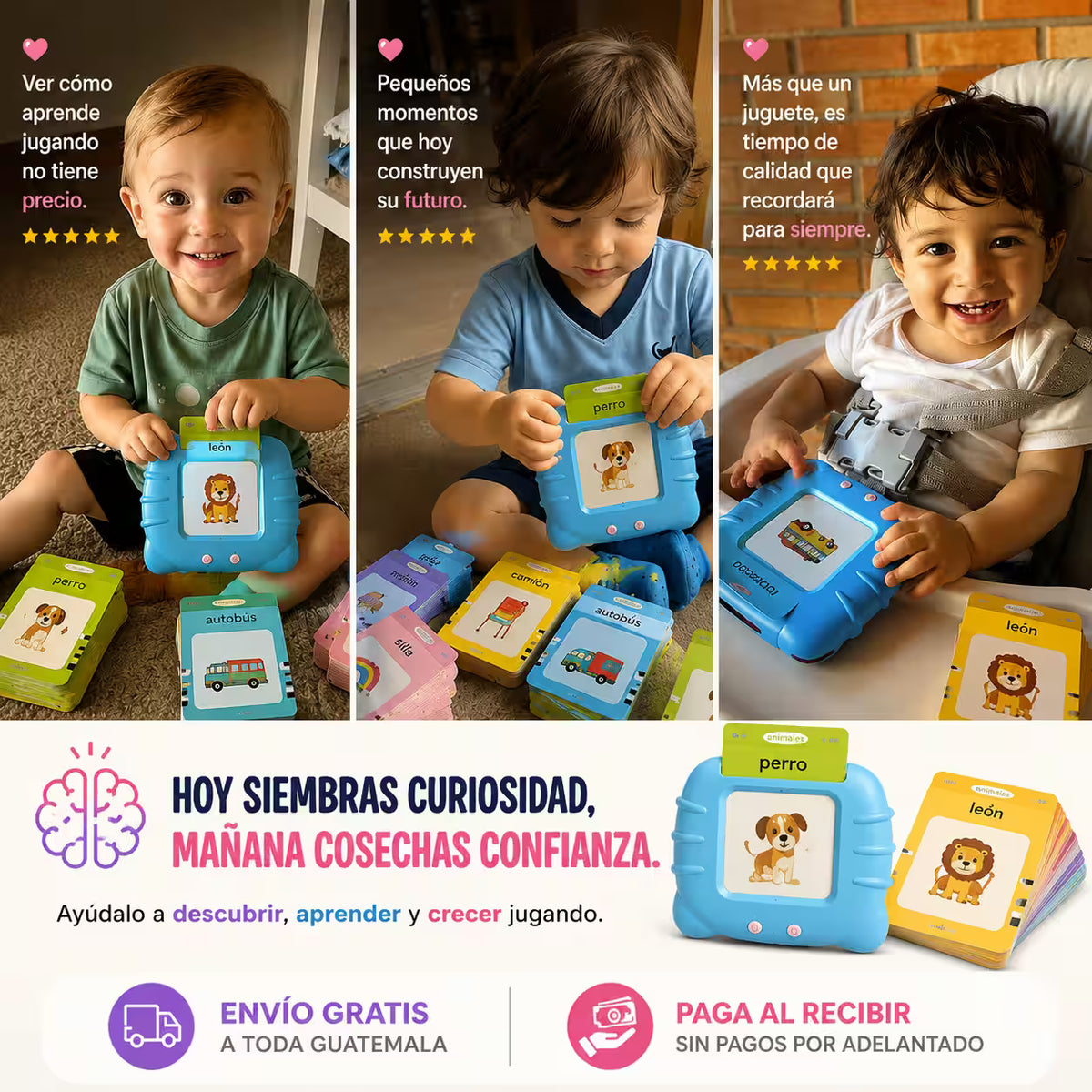 Juguete Lector de Cartas Para Desarrollo Cognitivo 🧠