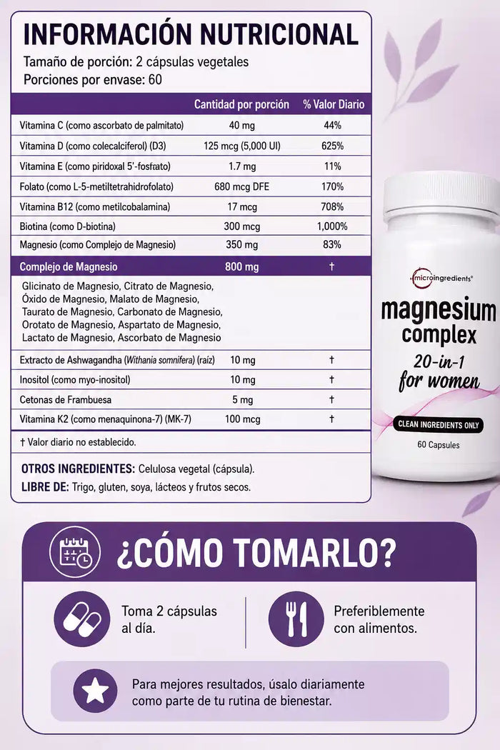 Tabla nutricional